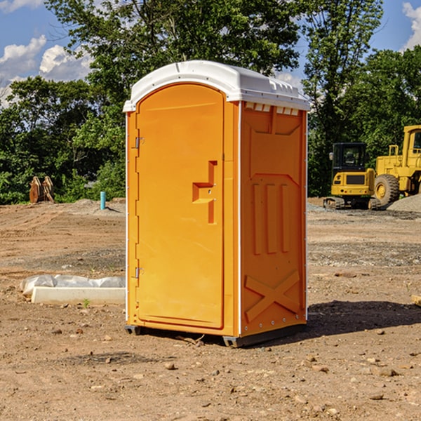 how often are the portable toilets cleaned and serviced during a rental period in Riner